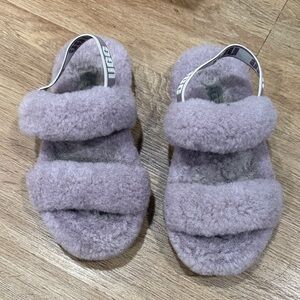 UGG Lavender Fluffy Slippers